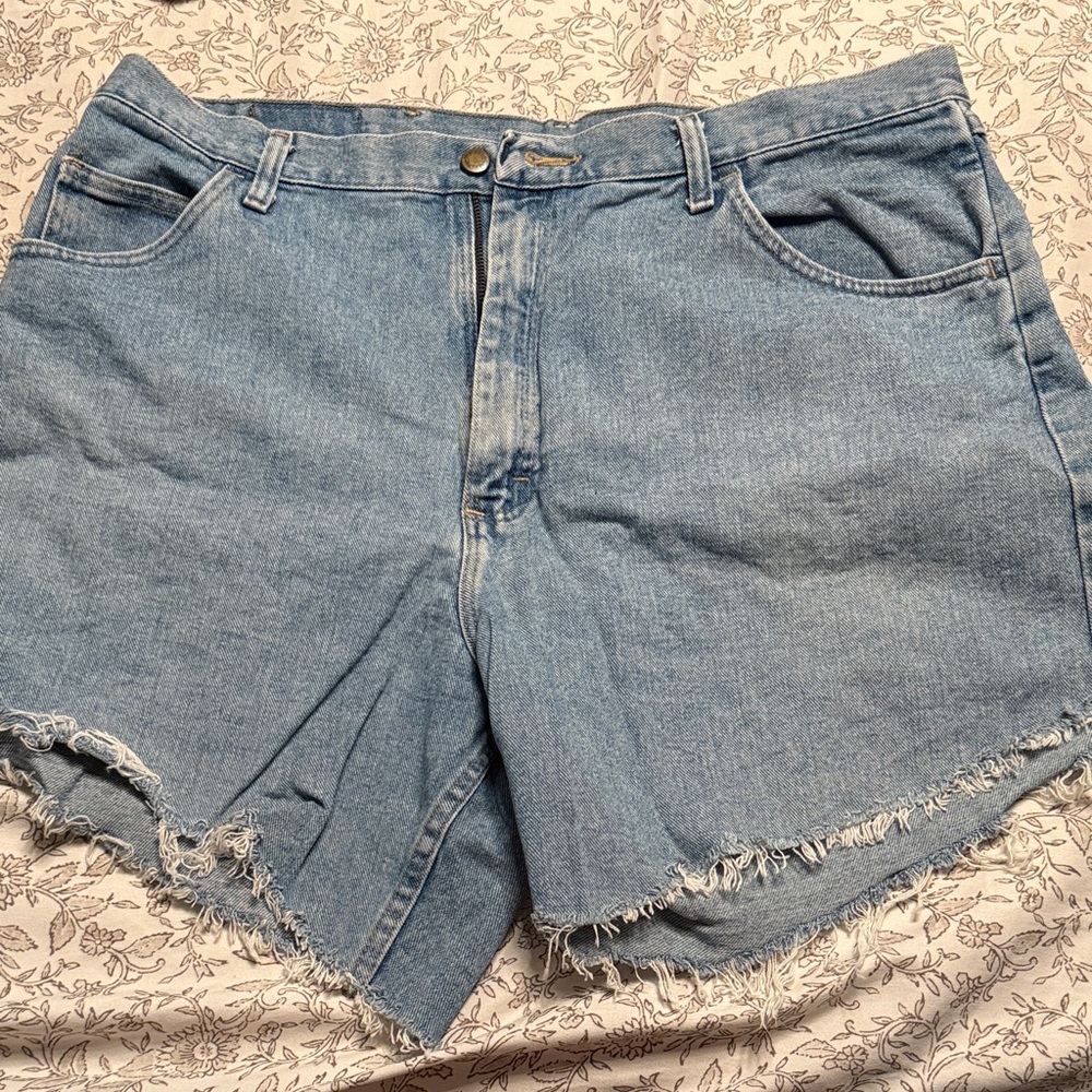 Wrangler Denim Blue Cutoff Shorts